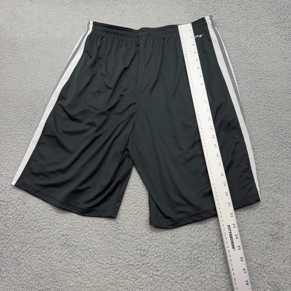 Adidas AA2927 Mens Large Black Climalite Performance 3-Stripe Basketball Shorts